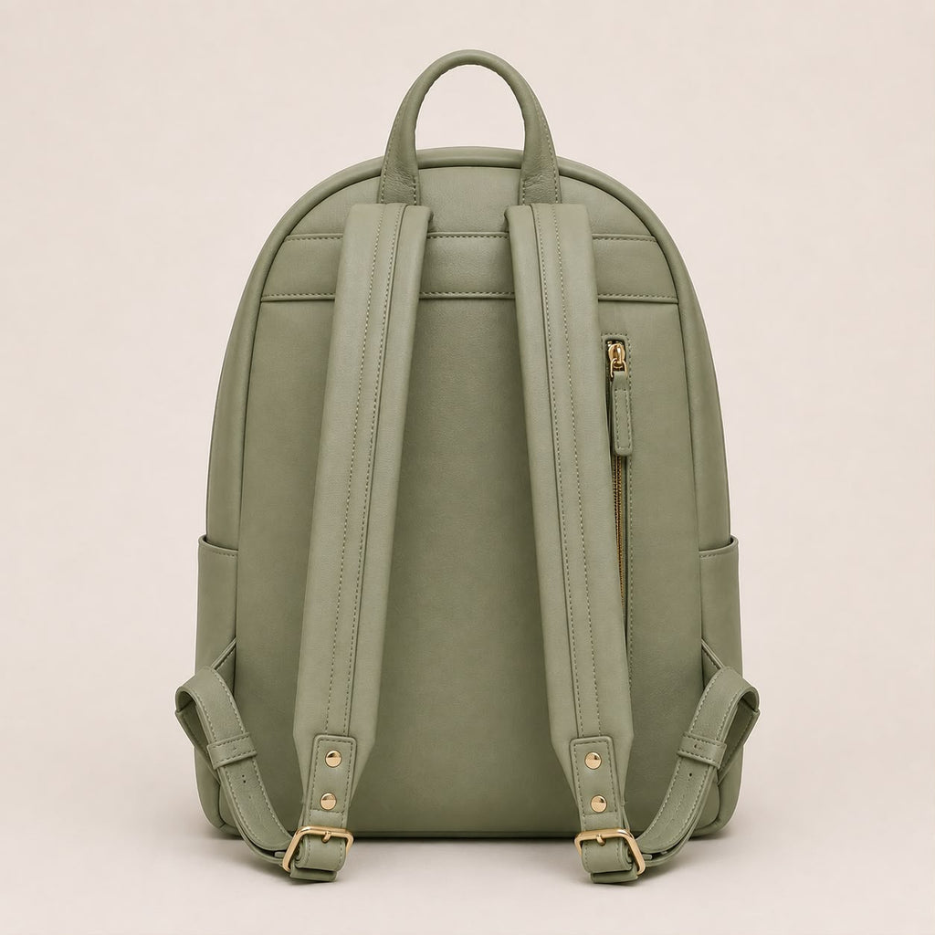 Zinghandbags Elara Obsidian Backpack Green Color