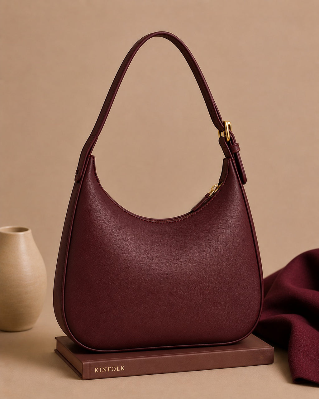 Zing Hand Bags Textured Leather Essential Tote