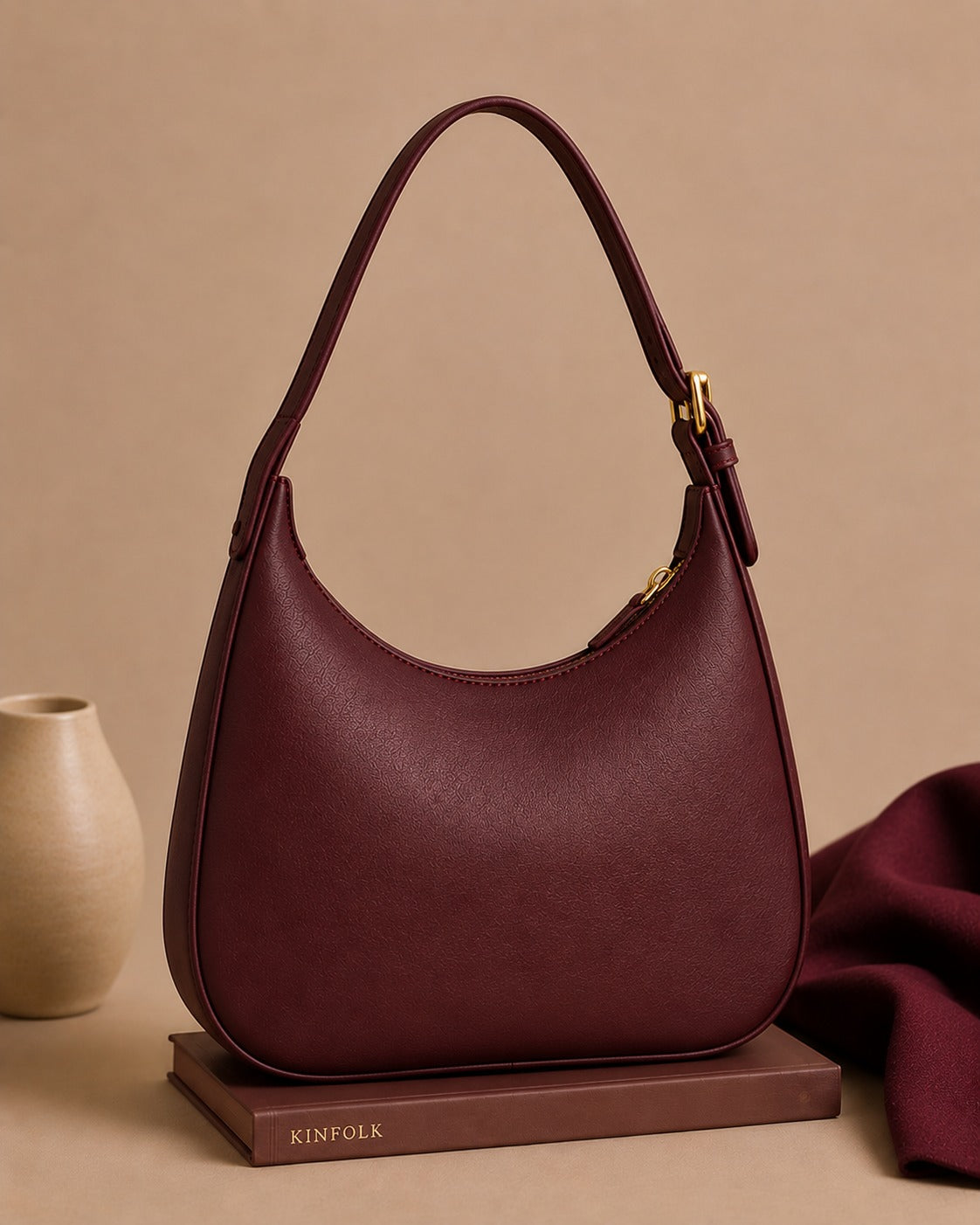 Zing Hand Bags Textured Leather Essential Tote